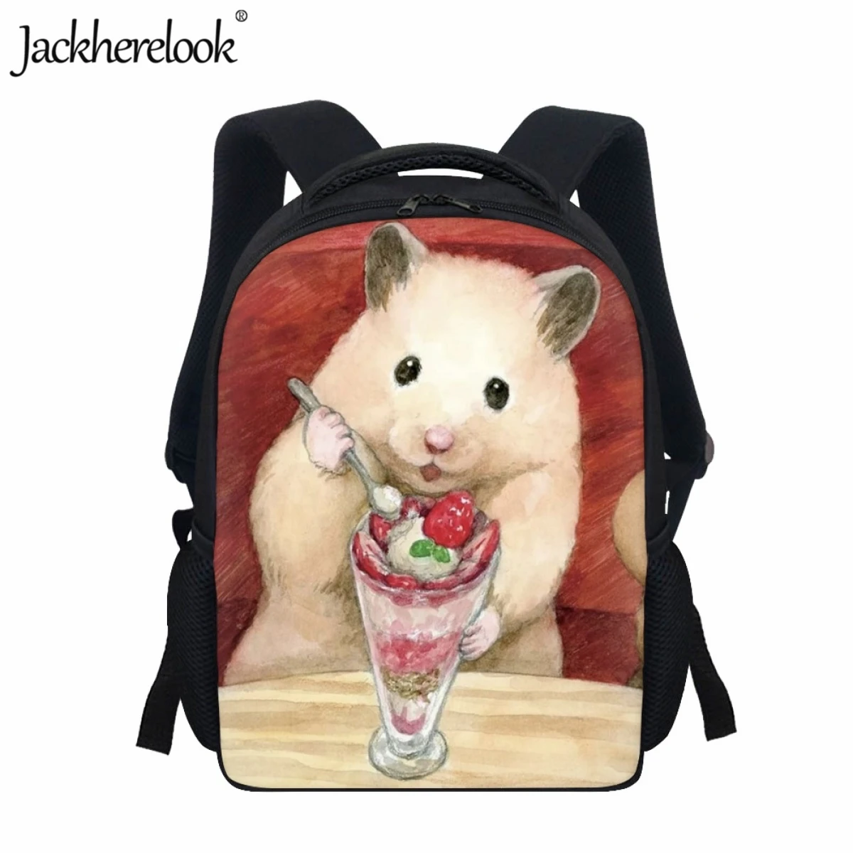 

Школьная сумка Jackherelook Kawaii с принтом хомяка, маленькая Вместительная дорожная сумка для обеда для детского сада, Детские практичные Мультяшные сумки для книг