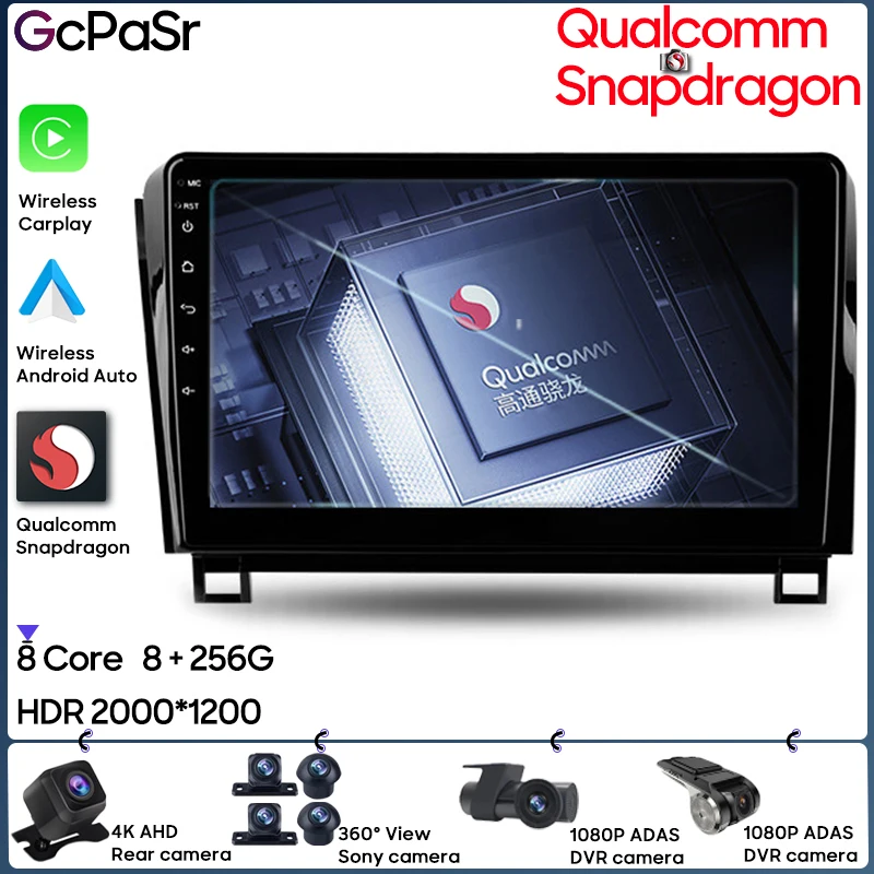

Автомобильный радиоприемник Carplay для Toyota Tundra XK50 2007 - 2013 Sequoia XK60 2008 - 2017 навигация GPS мультимедийный плеер Android Авто Wifi