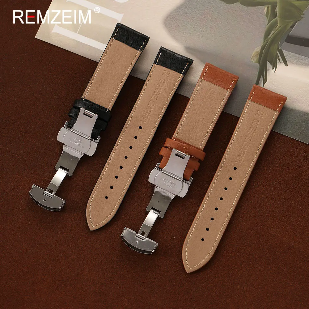 Men's Watch Strap with Butterfly Buckle - Comfortable & Durable for Everyday Wear