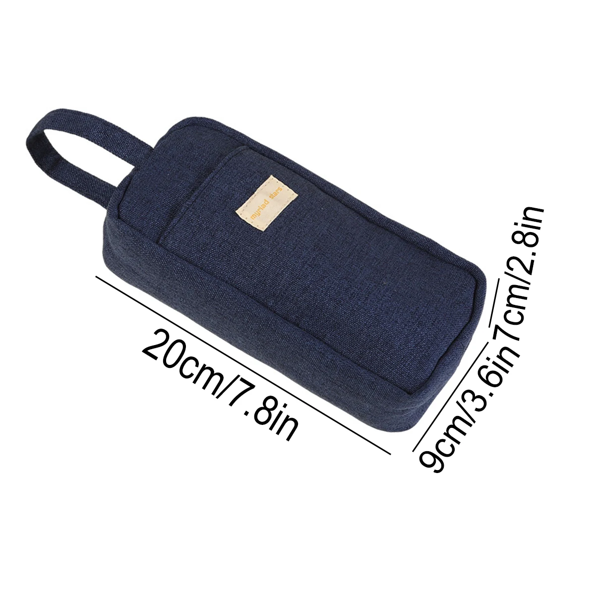 빈티지 캔버스 펜 가방 지퍼 디자인 대용량 야외용 필통 휴대용 문구 정리함 학생 개학 용품