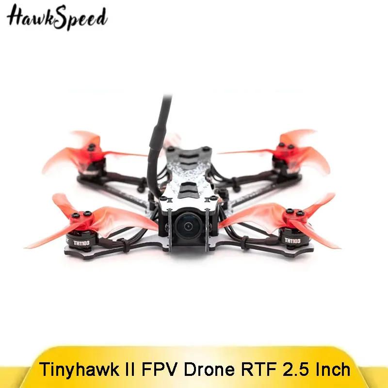 EMAX Tinyhawk II Drone FPV RTF 2.5 Pollici, F4 5A ESC 25-200mW VTX RunCam Nano 2 con Occhiali e Controller per Droni RC