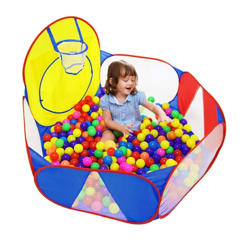 3pcs Play Tent Pool Ball Pit Basketball Hoop, Pop Up Kids, 40 OFF