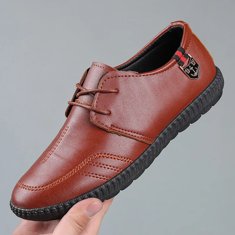 2023 Men's Casual Shoes Leather Men Business Men's Oxford Shoe Breathable Men Dress Shoes Luxury Loafers Mens Light Shoe