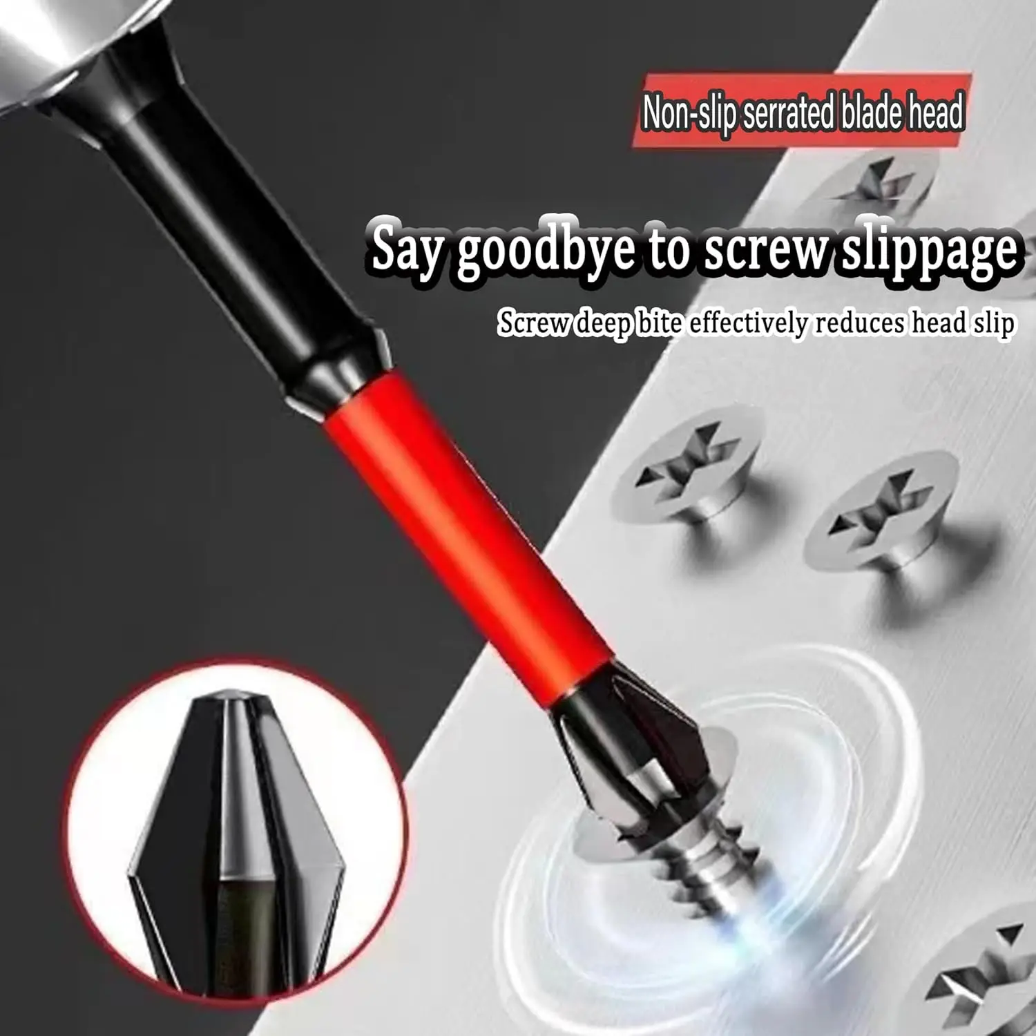 Anti-Slip Magnetic Screwdriver Bit Set – S2 Alloy Steel Impact Resistant Bits for Electric Drills (3/6/12PCS) 2