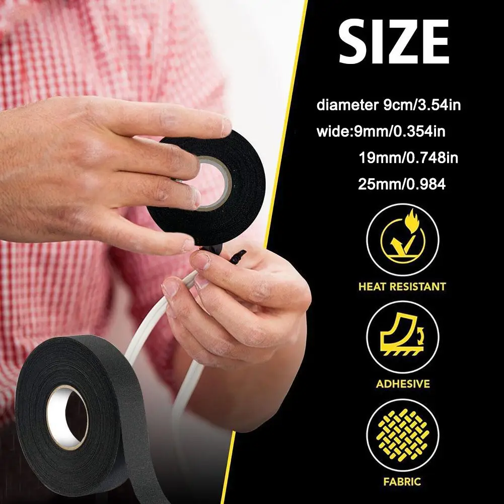 15MeterElectricalTapeHeatResistantHarnessTapeInsulationFabric
