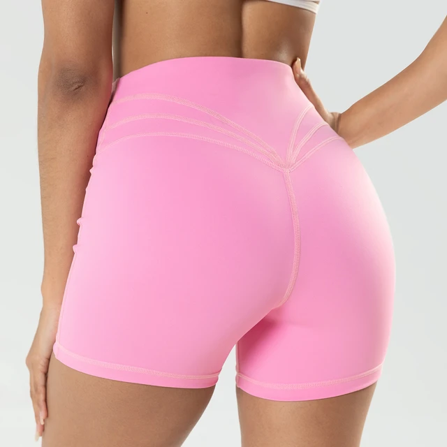 CUTIES Cameltoe Free High Waist Yoga Short Woman Gym Fitness Sports Tight  Stretchy Leggings Biker Shorts Ladies Active Wear