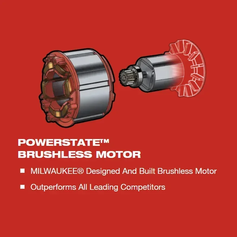 Milwaukee Brushless Impact Driver 18V 300NM Motor Cordless Rechargeable Lithium battery 1/2 Impact Wrench Screwdriver Power Tool 5