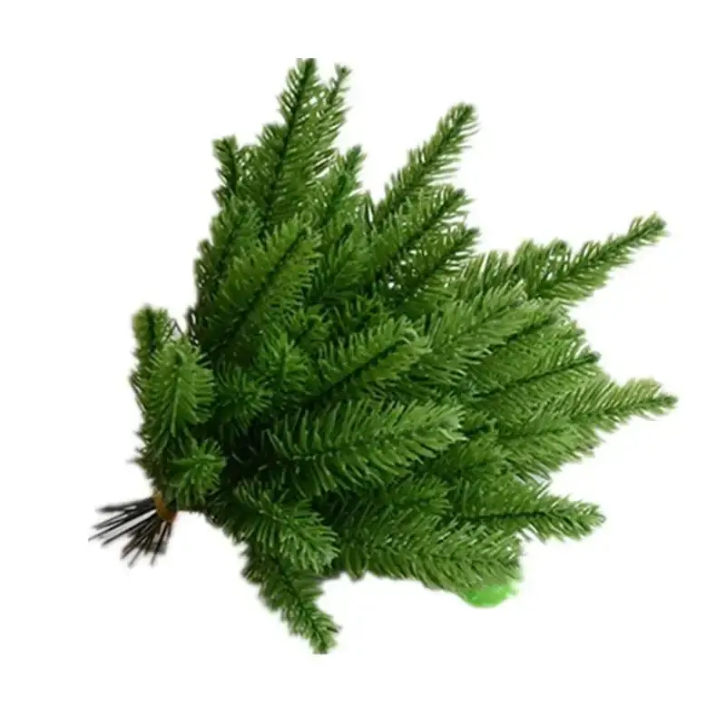 10Pcs Artificial Simulation Pine Branches Christmas Tree Accessories DIY New Year Party Decorations Xmas Ornaments Kids Gift