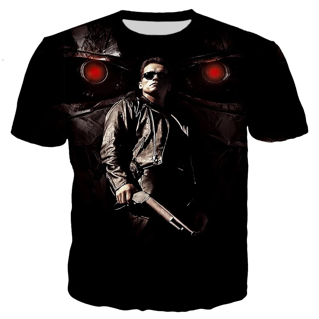 2022 Terminator Арнольд Шварценеггер 3D печатные футболки для мужчин и женщин Новая мода