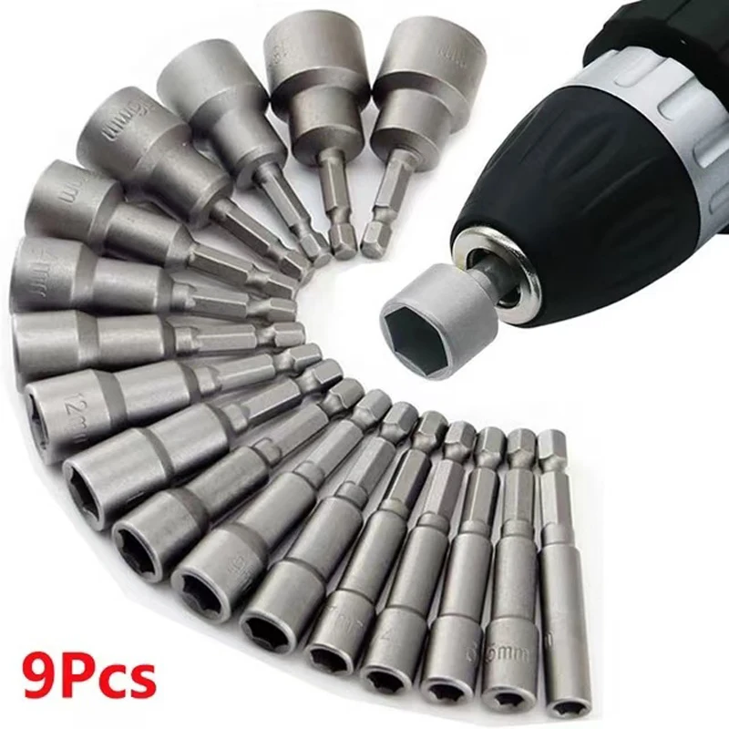 9pcs/set 5mm-13mm Hex Sockets Sleeve Nozzles Nut Driver Set Screwdriver Set Schroevendraaier Set Bits Sets Tools Socket Wrenches 9pcs/set 5mm-13mm Hex Sockets Sleeve Nozzles Nut Driver Set Screwdriver Set Schroevendraaier Set Bits Sets Tools Socket Wrenches