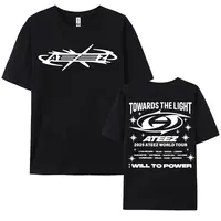 2025 Ateez World Tour Towards The Light: Will To Power T Shirt Men Women Korean Fashion High Quality Casual 100% Cotton T-shirts 2