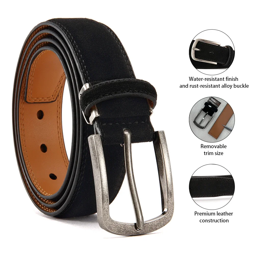 Männer Gürtel Hohe Qualität PU Leder LANGE Große Pin Schnalle Metall Automatische Schnalle Männlich Multi stil Gürtel Strap Männlich 115 125 cm – Detail 5