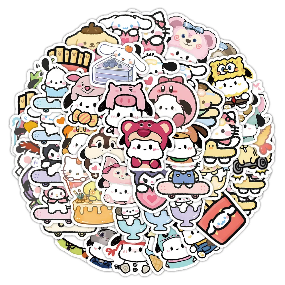 10/30/50/100Pcs Kawaii Sanrio Pachacco Stickers Graffiti Decals Diy Telefoon Koffer Bagage Bike Waterdichte sticker Kids Toy Gift