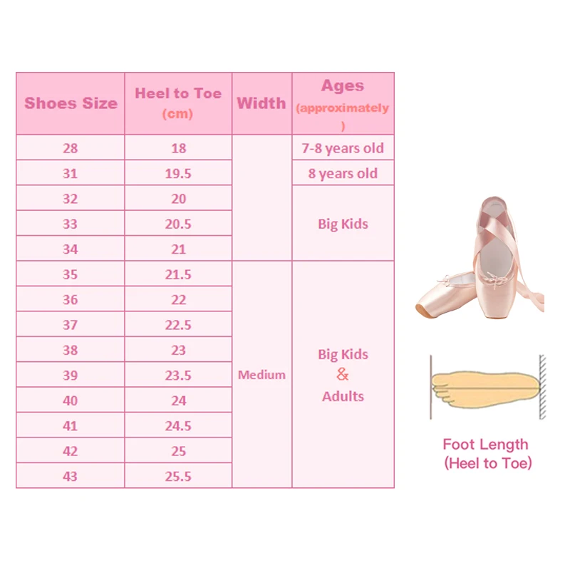 Dance Shoes Professional Ballet Pointe Shoes Ladies Dance shoes With Ribbons For Women Girls Child Satin Ballet Shoes