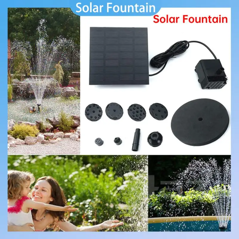 

Водяной насос на солнечной батарее, пруд для фонтана, водопад, украшение для сада, уличная ванна с птицами, плавающий водяной фонтан на солнечной батарее