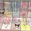 Sanrio Hello Kitty 6pcs Series Gel Pen 0.55mm Refill Y2k Cinnamoroll Kuromi MelodyCartoon Press Pen Black Stationery Supplies 1