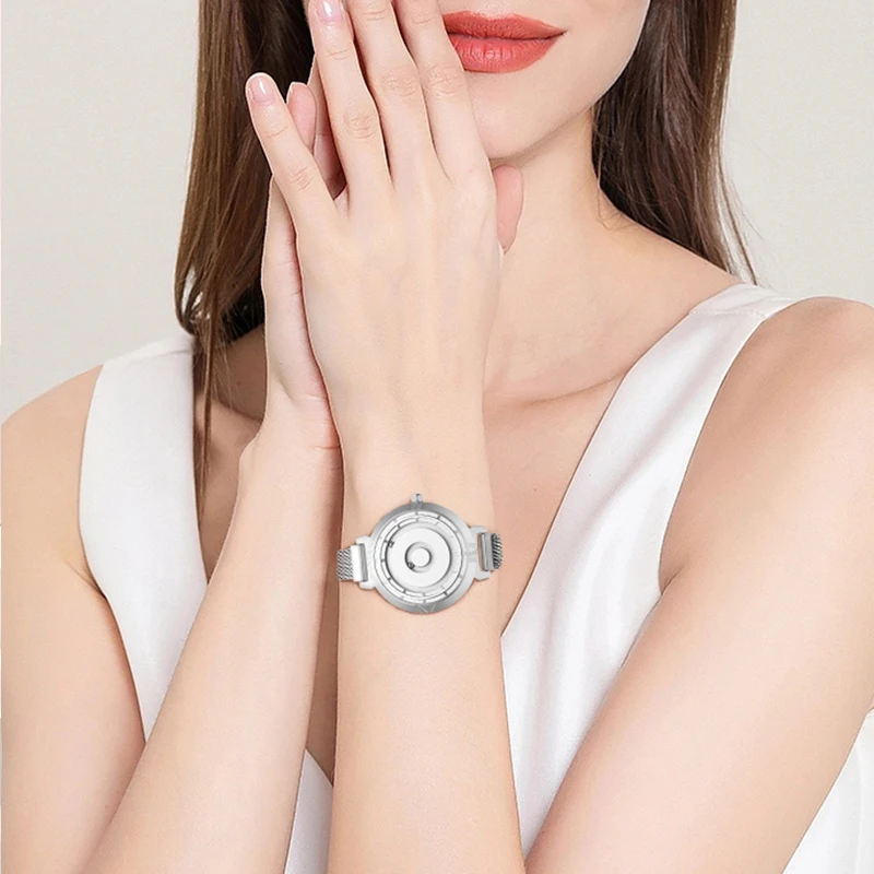 EUTOUR Original Design Magnetic Walking Beads No Hands Watch Ladies Compact Lightweight Luxury Niche Quartz Women's Watches 6