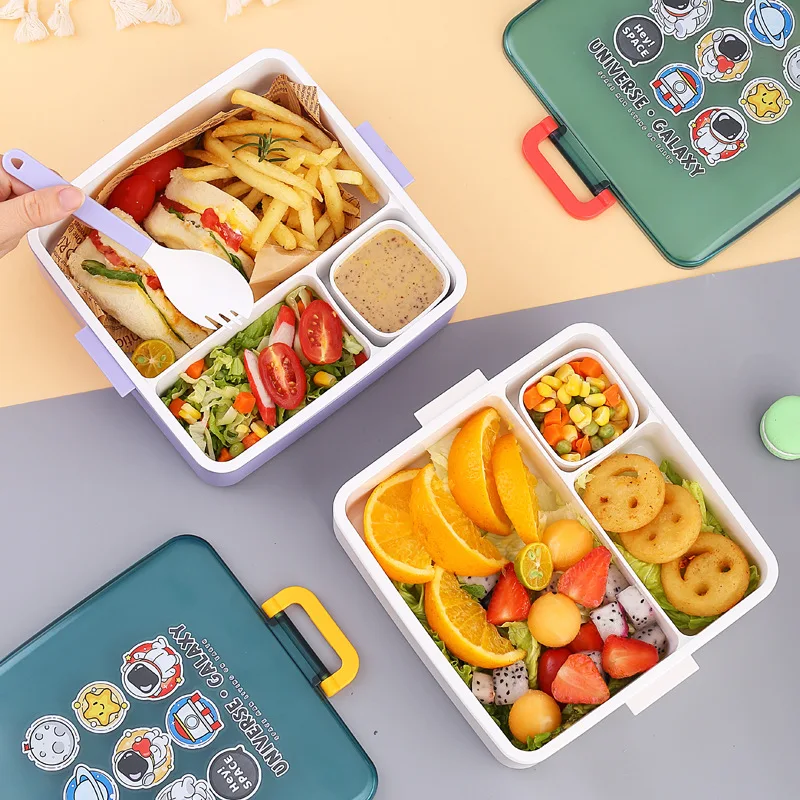 Building Block Lunch Box for Kids, Plastic Game Bento Box, School Picnic  Food Container with Bag, Girls and Boys - AliExpress