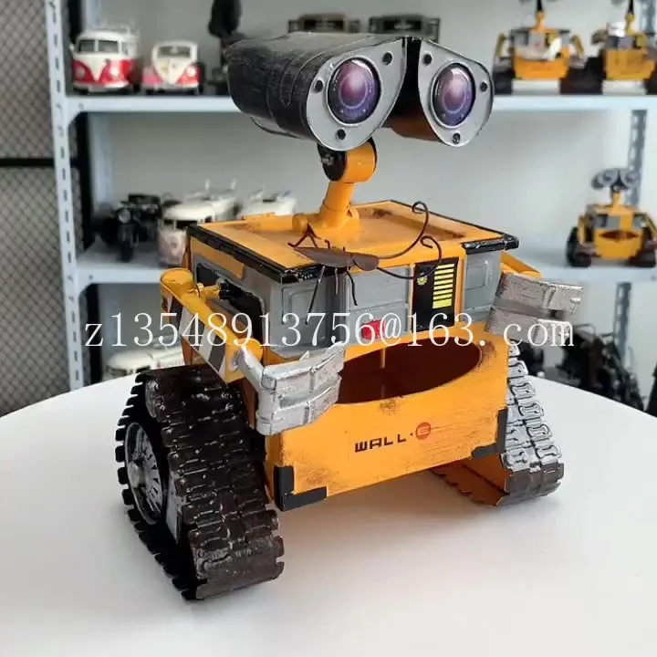 WALL-E Wall-E 로봇 모델 금속 서랍 상자, 빈티지 크리에이티브 거실 티슈 박스, 다리미 장식 선물