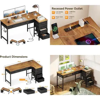 50" L-Shaped Kids Study Desk 1