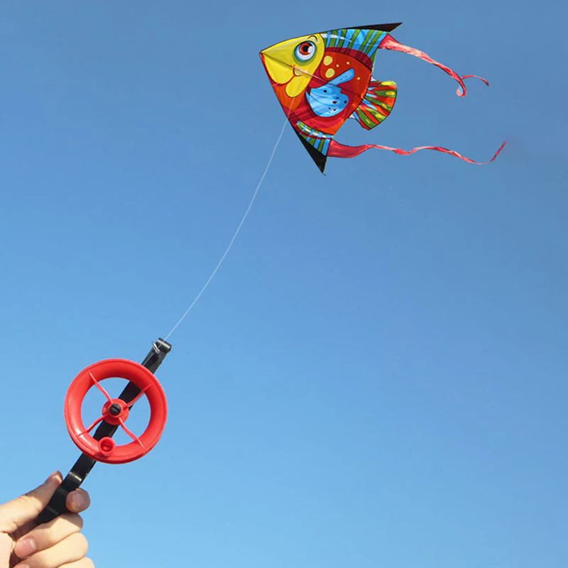 Kite Wheel Line Length 30/50/100/150/200M Outdoor Ball Bearing Wheel Kite Winder Tool Handle Line String Winder Accessories