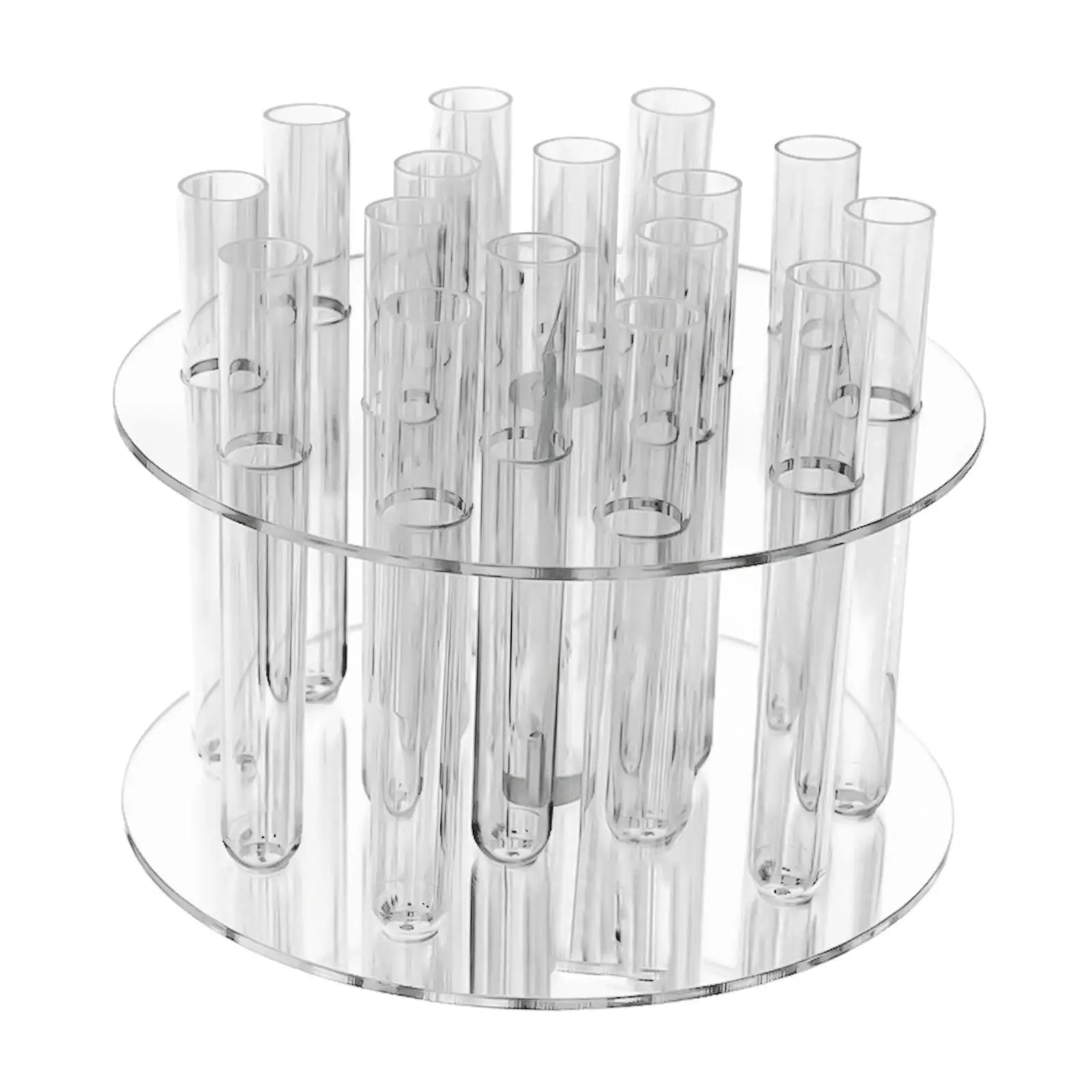 Hydroponic Test Tube Vase Acrylic Flower Vase Modern Flower Container Holder Flowerpot for Home Table Living Room Decor