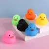 3PCS Yellow Duck Floating Duck Squeeze Sound Toy Floating with Squeeze Sound Yellow Duck Baby Bath Toys Soft Rubber 3