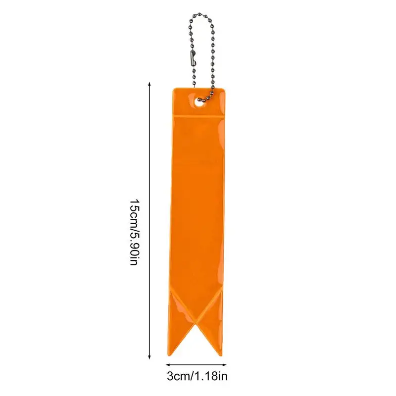 10PCS Reflective Keychain Pendant Safety Reflector Bag Pendant Keyrings Accessories For Child Adults Night Walking Safety Gear