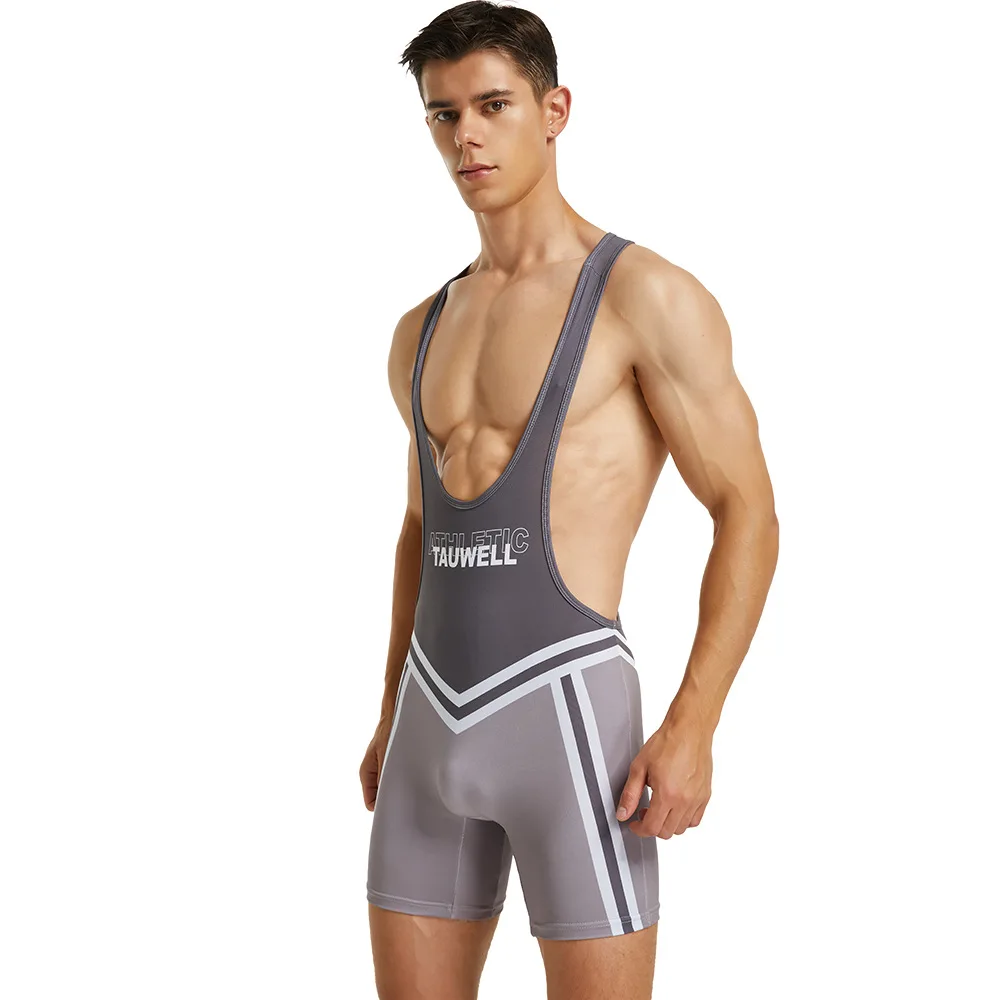 Description Picture 5 of itemMens Undershirts Leotard Wrestling Singlet Fitness Sports Workout Gym Bodysuits Underwear Seamless Jumpsuits One-piece Bodywear