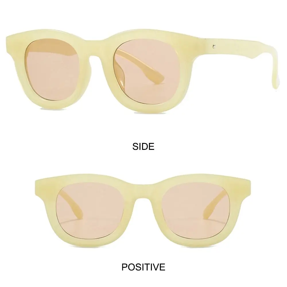 여성 및 남성용 인기 젤리 그린 선글라스, 빈티지 스퀘어 선글라스, 트렌디 펑크 쉐이드, UV400 INS 스타일 안경