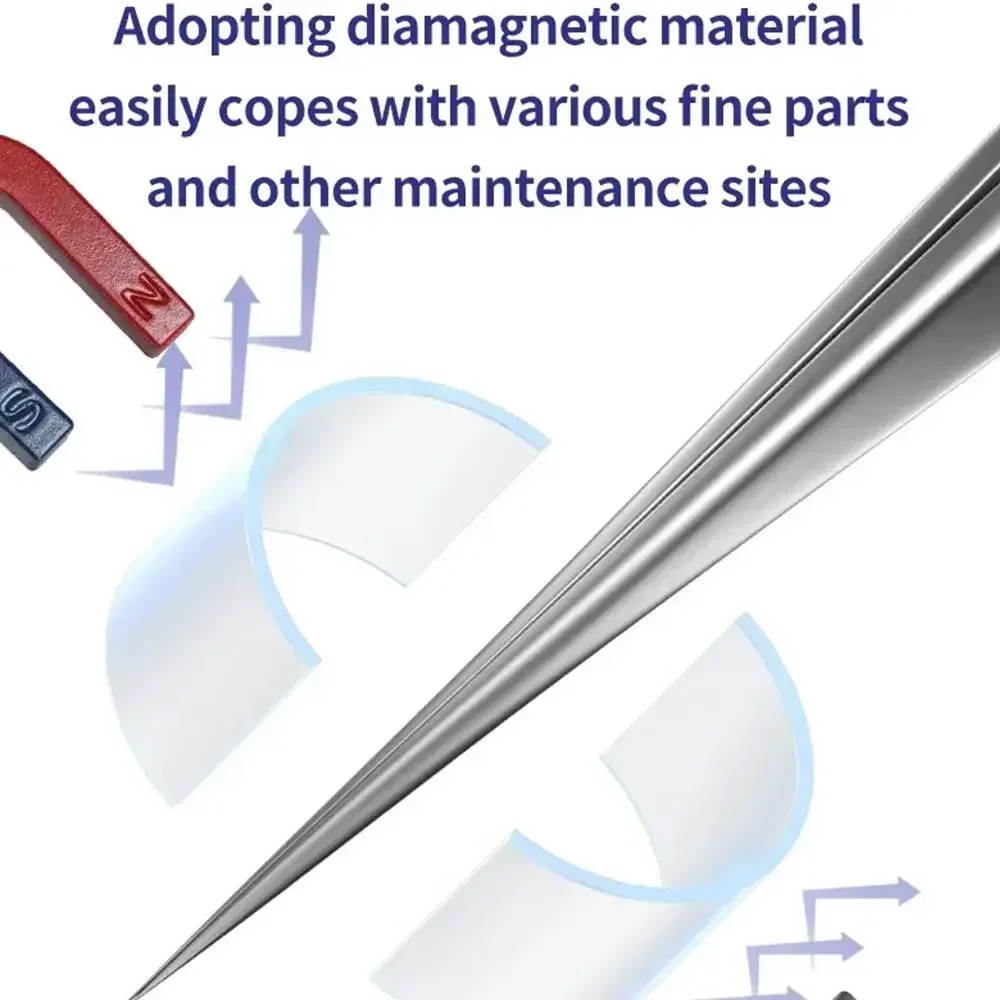 MECHANIC G-15 G-11 Stainless Steel Extra Hard Anti-Magnetic Tweezers For Phone Repair Fingerprint Precision Flying Wire tools