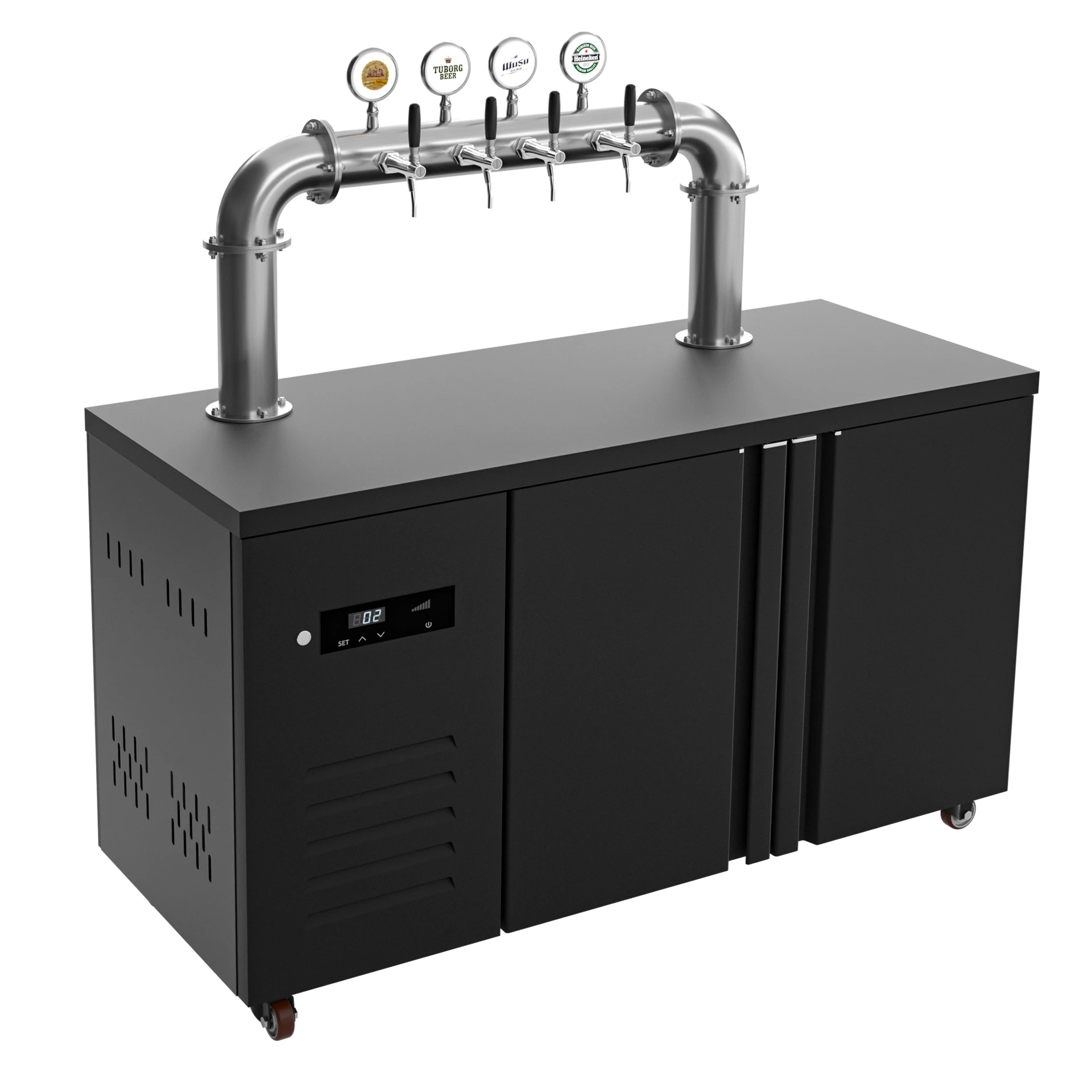 Electric Beer Keg Stainless Steel Beer Machines Refrigerate Beer Cooler Keg Beer Tap Dispensers Drink For Bar Restaurant Hotel