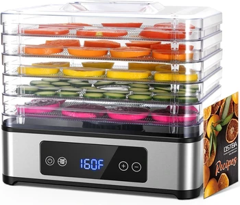 5 Trays Food Dehydrator , 400W Powerful Drying, 48H Timer & 95–160°F Temp Control, Quiet Small Dryer for Jerky, Fruits, Herbs, Mushrooms 1