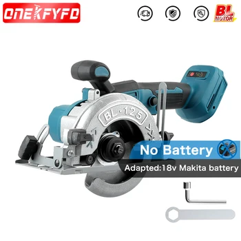 125mm Brushless Circular Saw Cordless Electric Saw Adjustable Wood Cuttiing Machine Handheld Woodworking Saw for Makita Battery