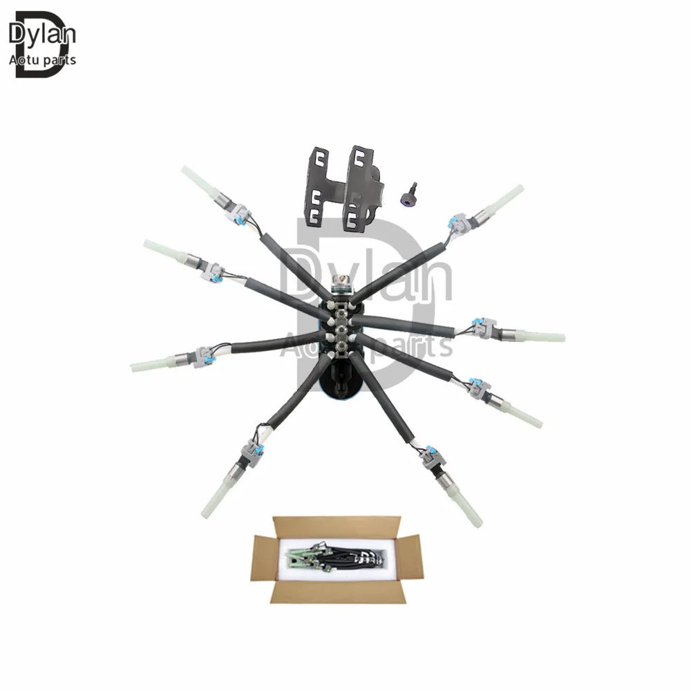 

8 Cylinder Fuel Spider Injector w Bracket FJ504 2173029 89060440 93441235 For Chevy Suburban Express Truck Savana 5.0L 5.7L V8