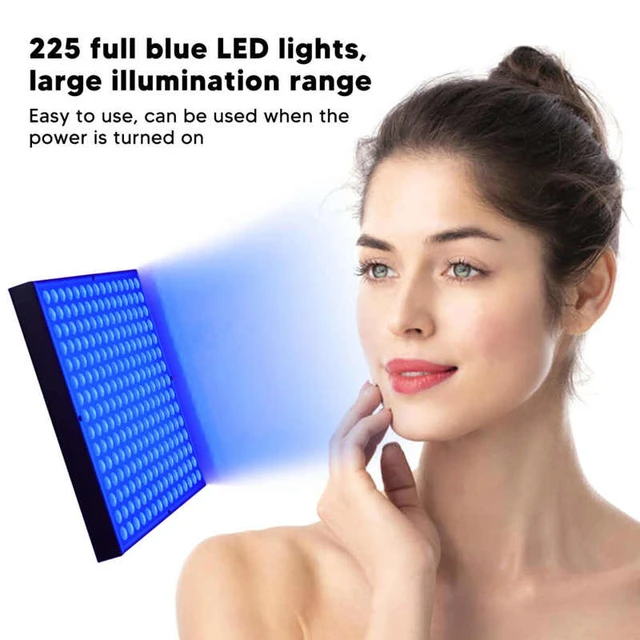 Lampada abbronzante 460nm lampada terapeutica Full Blue luce abbronzante  per la pelle con 225 led per viso corpo 15W 100/240V - AliExpress