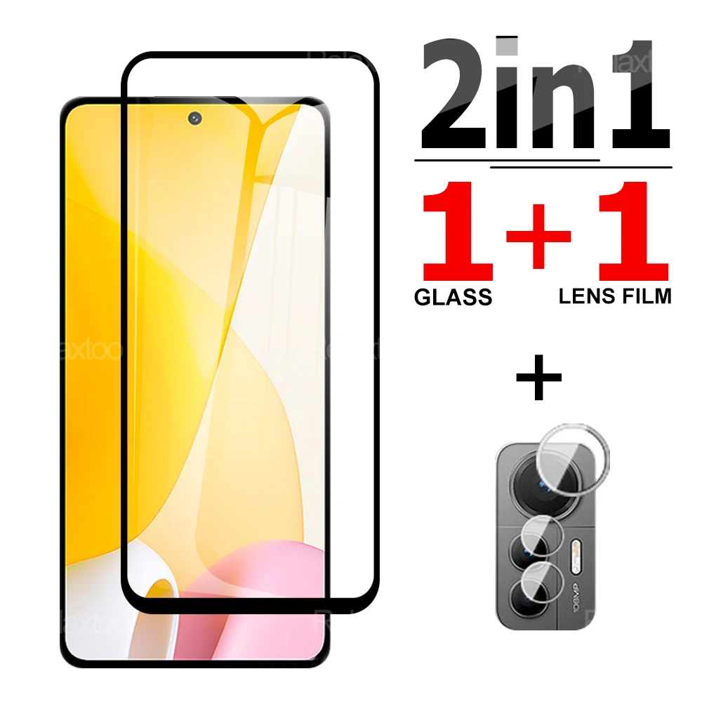 

2 in 1 Protection Glass For Xiaomi 12 lite Screen Protector Camera Lens Tempered Glass For Xiaomi 11t Pro mi 11 lite 5G NE 4G