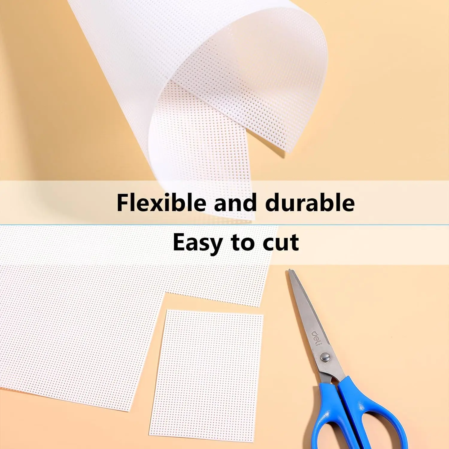 1-4Pcs Plastic Canvas Sheets 14Count Plastic Mesh Fabric Cross Stitch Canvas Eye Mesh for Embroidery DIY Handicraft Knit