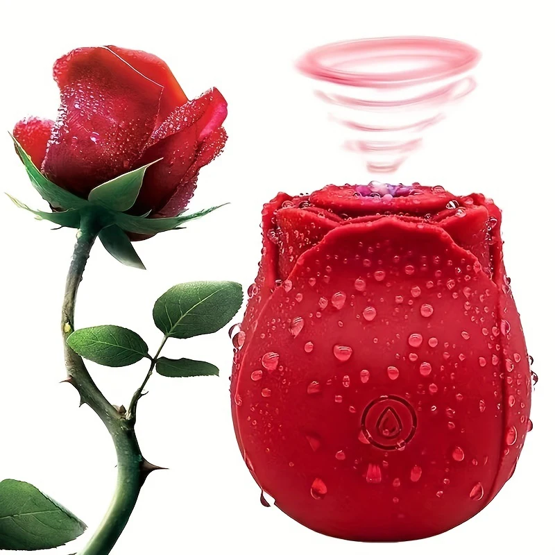 Rose Shape Vagina Sucking Vibrator Intimate Good Nipple Sucker Oral Licking Clitoris Stimulation Powerful Sex Toys for Women 1