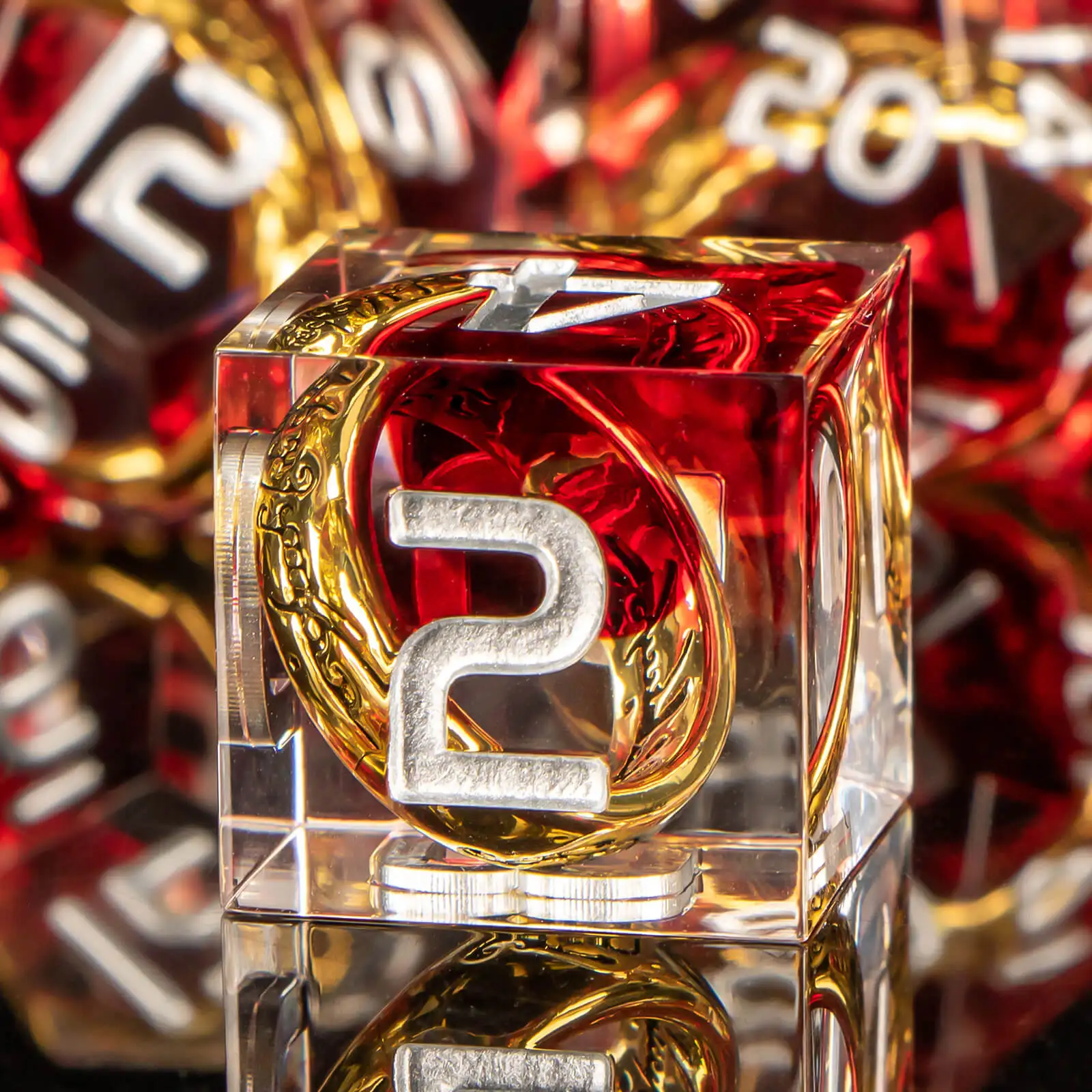 Kerwellsi Resin Sharp Edge Dadi Dnd Set D & D, Magic Lord Of The Rings Dungeon E Dragon Dice, Ltr Gioco Di Ruolo Rpg Dadi