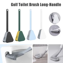 

Golf Toilet Brush Flexible Long-Handle Toilet Bowl Brush with Holder No Dead Corner Wall-Mounted Toilet Cleaner for Bathroom