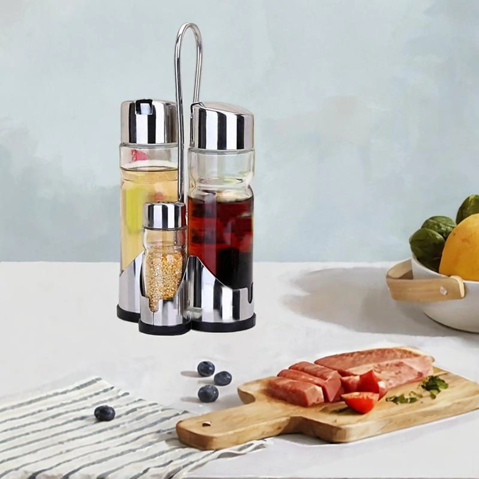 Oil and Vinegar Set Condiment Jar Multiuse Kitchen Picnic Bottle Portable Home