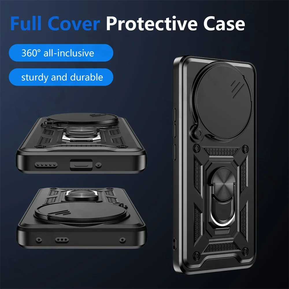 Slide Camera Protector 360° Ring Armor Hard Case Cover