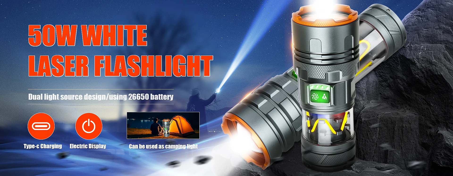 Description Picture 5 of itemBALDR 90 ° Rotate LED Flashlight Rechargeable MINI EDC Torch with Tail Magnet Hat Clip Light Emergency Camping Fishing Lantern