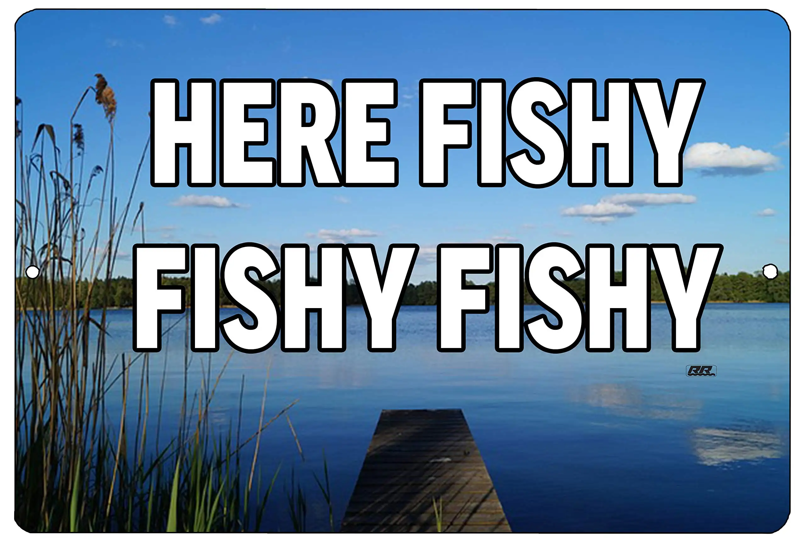 Забавная рыболовная лодка, металлический жестяной знак, Настенный декор, мужская пещера, бар здесь, рыба, рыба