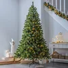 Artificial Christmas Tree Encrypted Foldable Metal Base With LED Light Indoor Outdoor Home Party Xmas Tree Ornaments Supplies