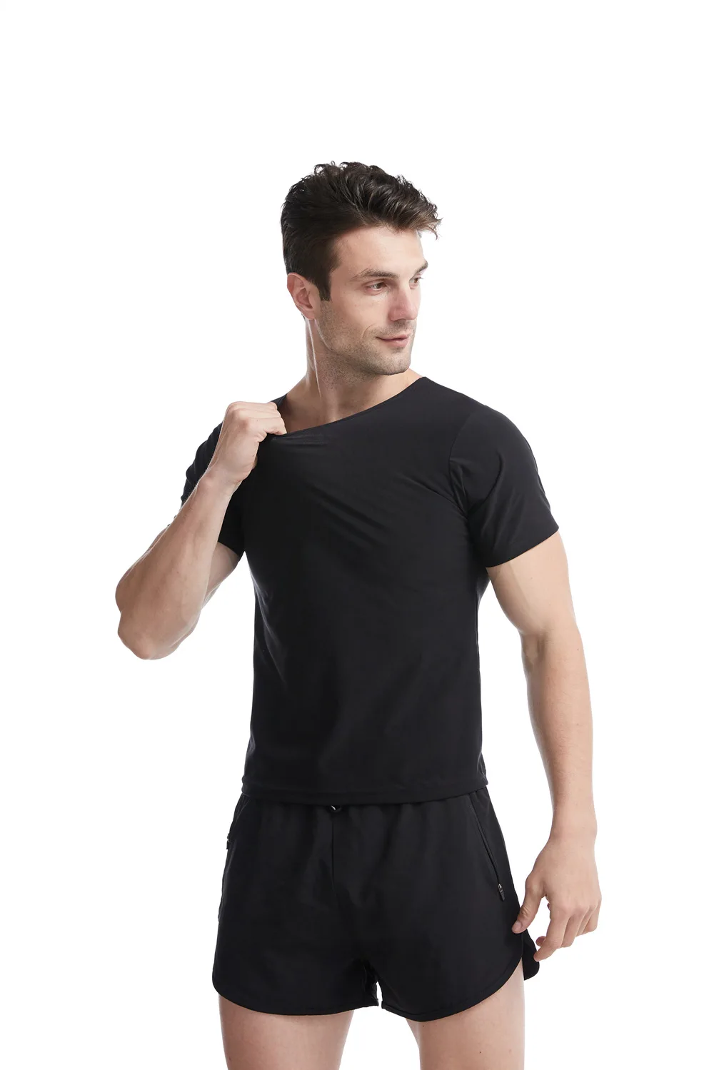 Body Shaper 1pcs Men's Shapewear Fitness Sweat Suit Shaping Large Size Vest Sports Abdominal Control Short-sleeved Corset Sauna Suit