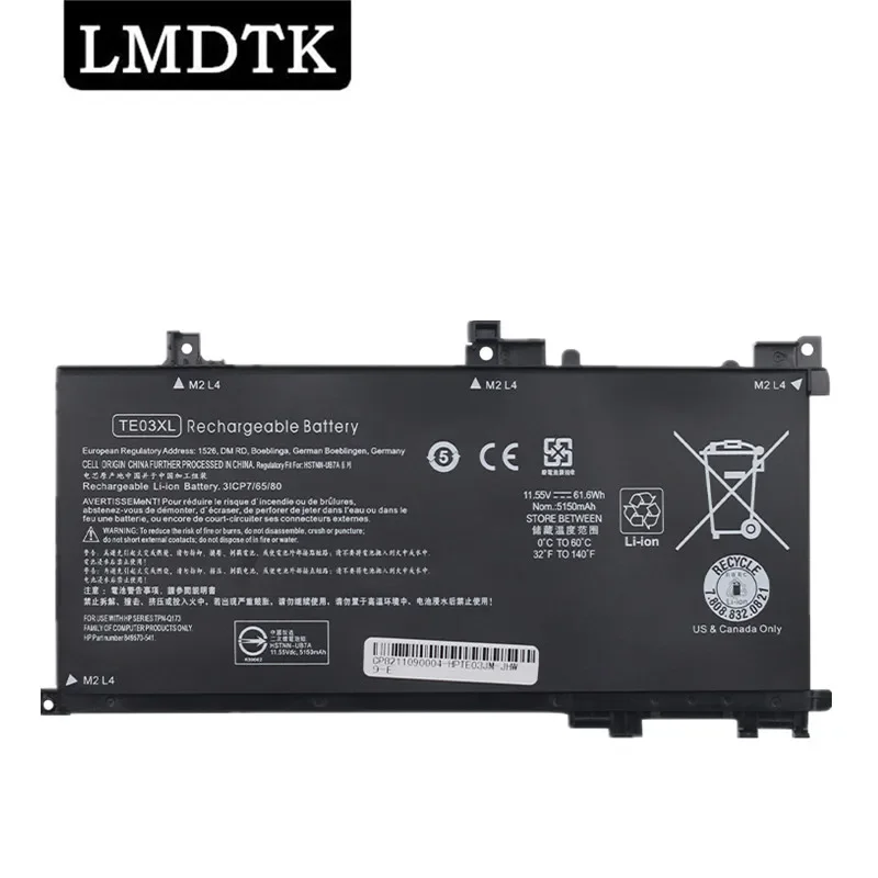 

LMDTK New TE03XL Laptop Battery For HP OMEN 15 TPN-Q173 HSTNN-UB7A 15-Bc011TX Bc012TX Bc013TX Bc014TX Bc015TX AX017T 11.55V
