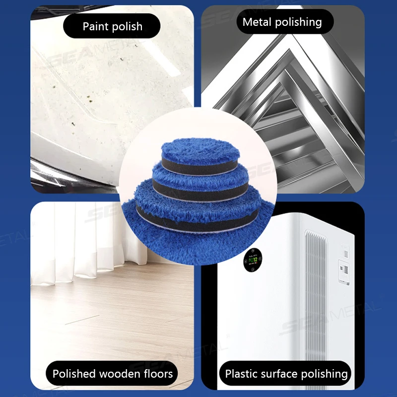 Microfiber Polishing Pad Wax er Pads for Car Body Polish Micro Fiber Polishing Kits Car Accessorie SEAMETAL 1/2pcs 4/5/6inch