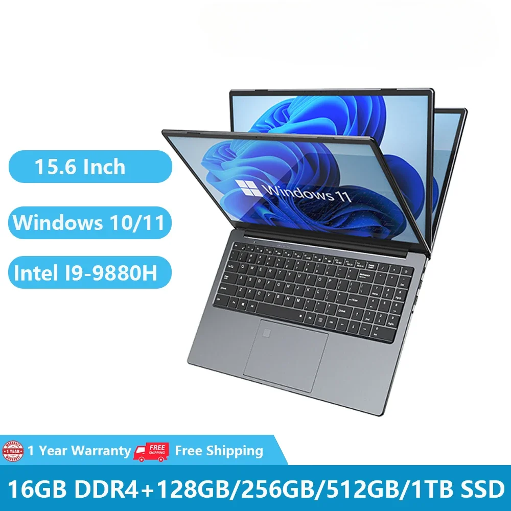 2023 Gaming Windows 11 Laptop Full Metal Notebooks Office Business Computer PC 15.6